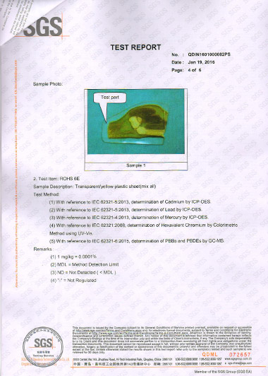 SGS of Epoxy Resin